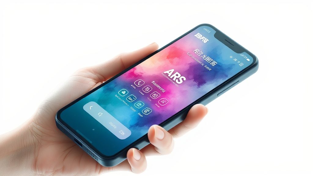 디지털 ARS 및 모바일 앱을 활용한 편리한 상담 (watercolor 스타일)