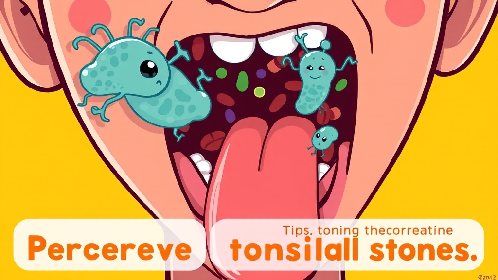 편도결석, 왜 생기는 걸까요? (cartoon 스타일)