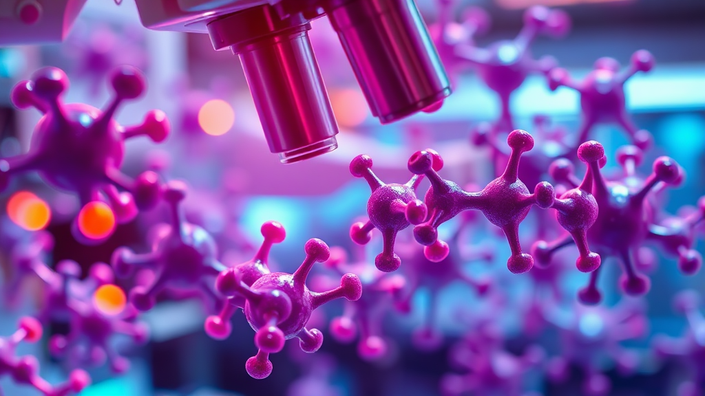 생화학 연구 동향 및 미래 전망 (realistic 스타일)