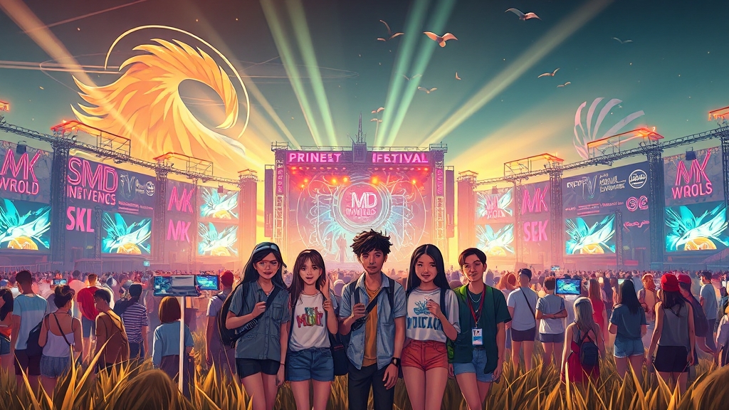 피크 페스티벌 부대 행사 및 MD (illustration 스타일)