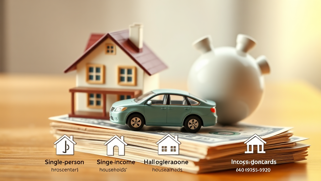 가구 유형별 소득 기준 (realistic 스타일)
