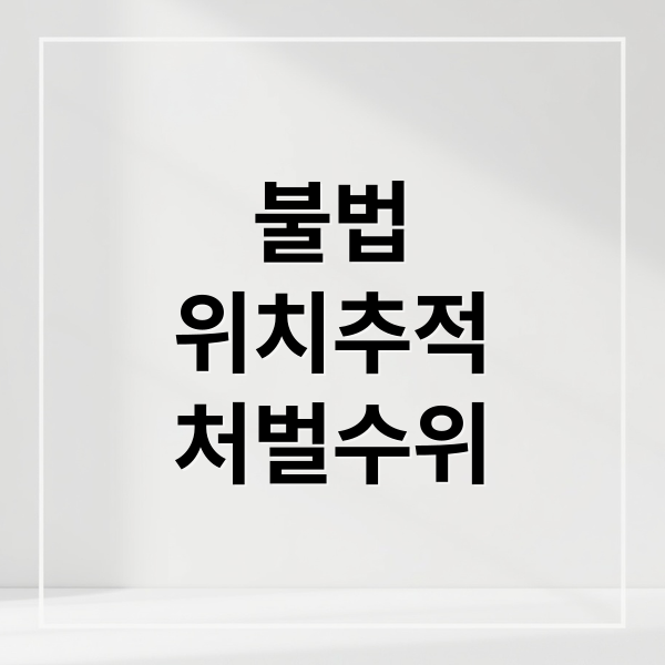 불법
위치추적
처벌수위 (위치추적 어플 동의없이)