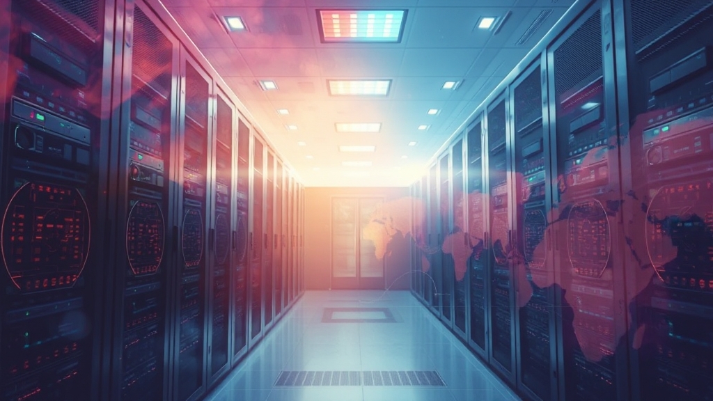 데이터 센터 투자, 미래를 위한 준비 (watercolor 스타일)