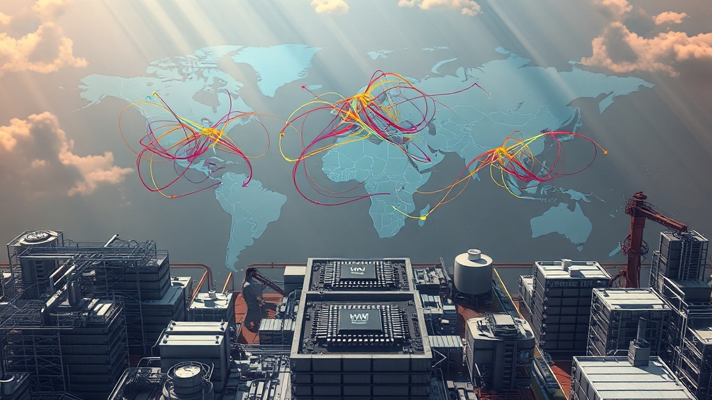 관세 정책과 글로벌 공급망 변화 (realistic 스타일)