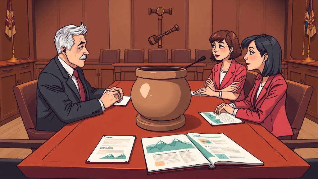 위자료 협상, 전략적으로! (cartoon 스타일)