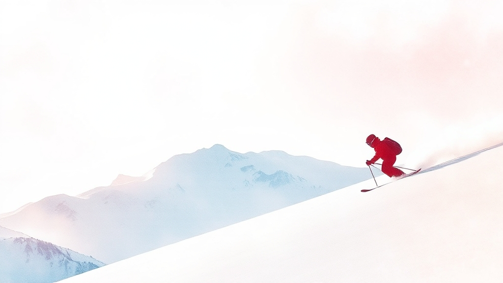 2026 스키장 개장일 (watercolor 스타일)