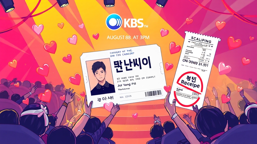 당첨자 발표 및 티켓 수령 (illustration 스타일)