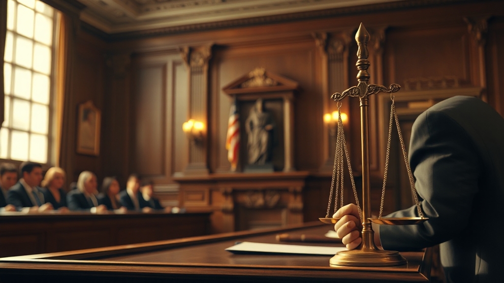 재판 진행 과정, 어떻게 흘러갈까? (realistic 스타일)