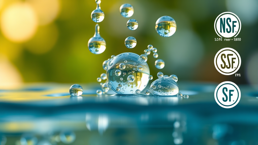 NSF 인증 번호별 제거 오염물질 비교 차트