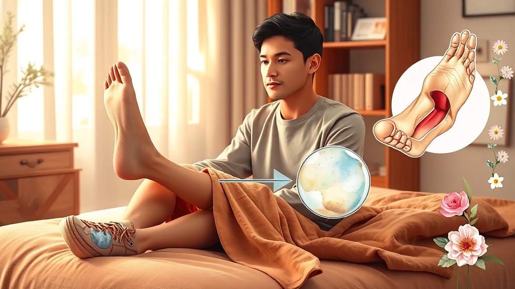 자가치료 주의사항 & 전문의 상담 (illustration 스타일)