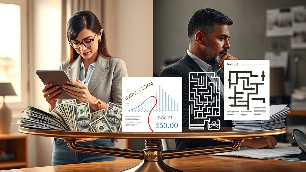 직접대출 vs 대리대출, 나에게 맞는 방식은? (realistic 스타일)