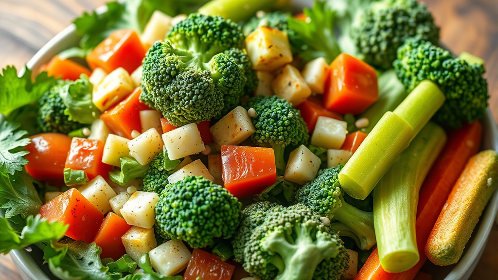 혈당 조절에 도움 되는 채소 섭취법 (realistic 스타일)