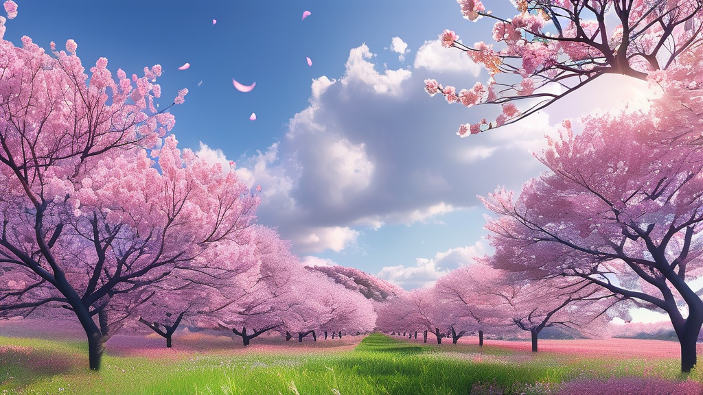 2026년 경주 벚꽃 개화 및 만개 시기 예상 (realistic 스타일)