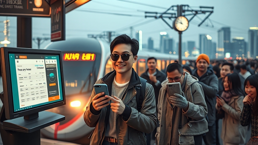 추석 기차표 예매 꿀팁 (realistic 스타일)