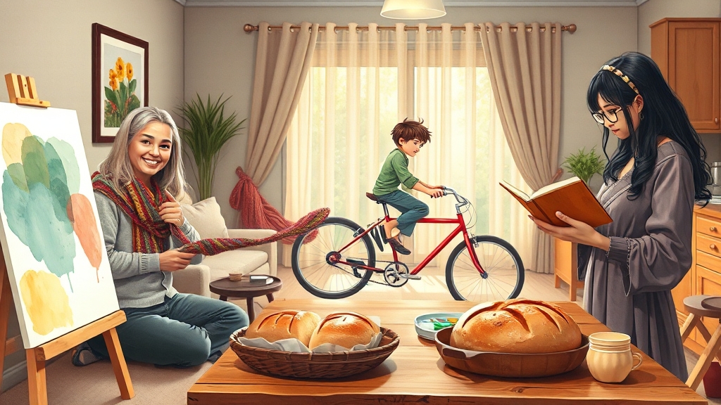 다양한 취미 탐험 (realistic 스타일)