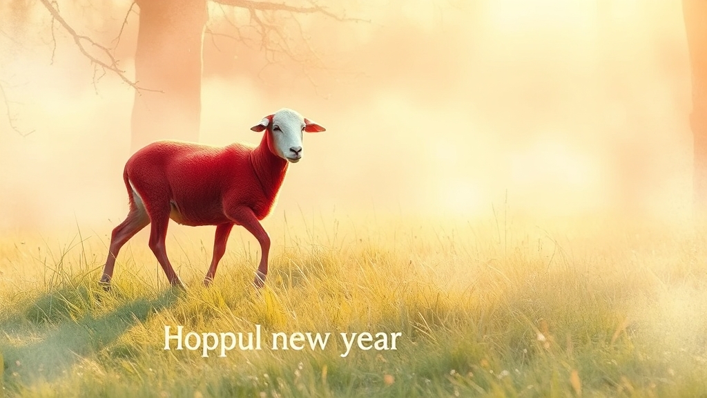 2027년, 붉은 양의 해! (watercolor 스타일)