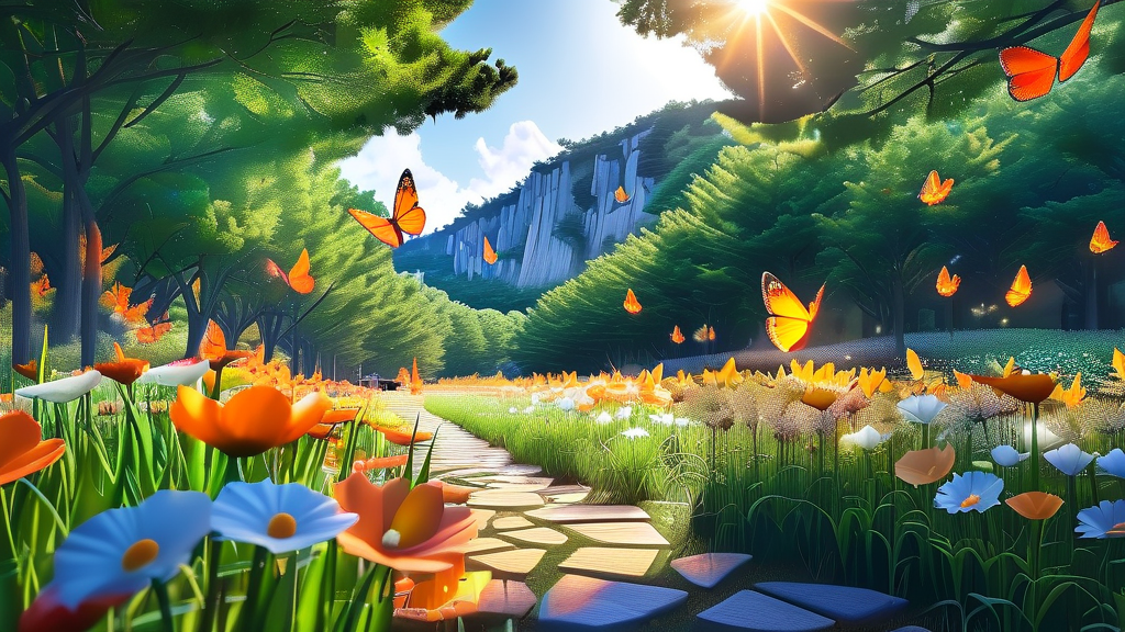 축제장 완벽 즐기기: 나빛파크와 체험 시설 (realistic 스타일)