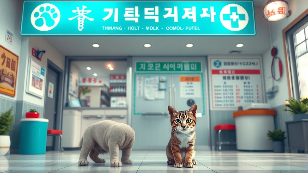 영통구 동물병원 위치 및 운영 시간 비교 (realistic 스타일)