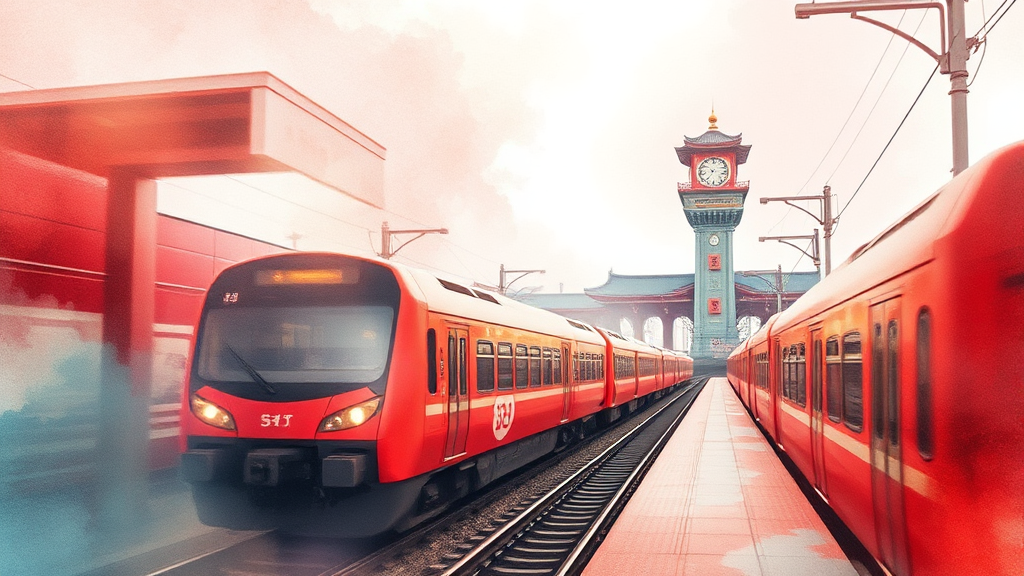 1호선 급행, 똑똑하게 이용하세요! (watercolor 스타일)