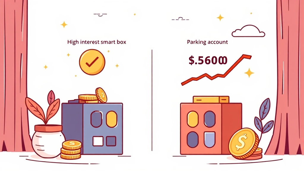 스마트박스통장 vs. 다른 파킹통장: 나에게 맞는 선택은? (illustration 스타일)