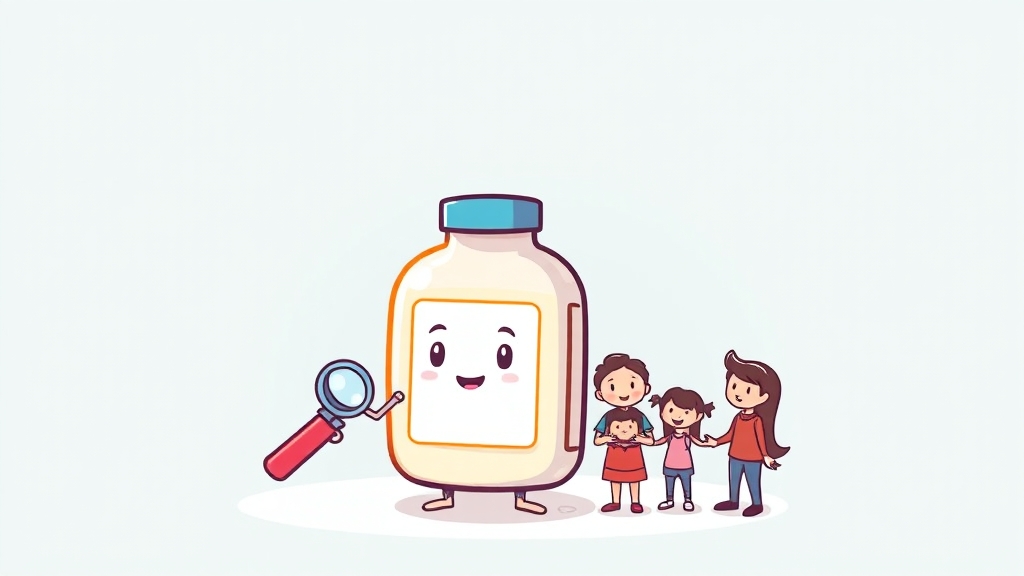본인 및 자녀 투약 이력 조회 (cartoon 스타일)
