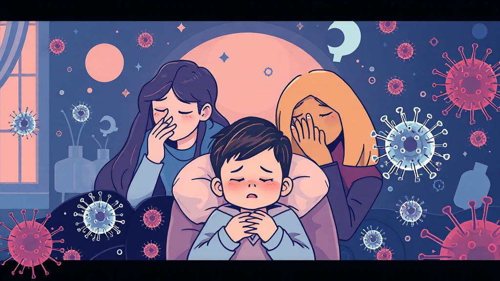 독감 vs 감기: 증상 차이점 (illustration 스타일)