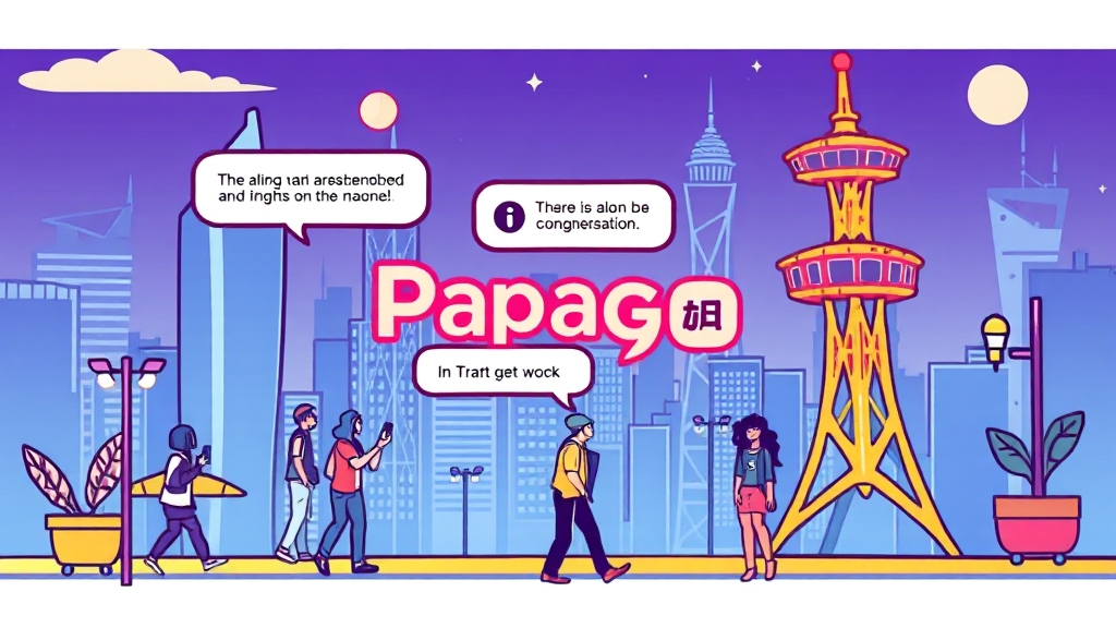 파파고 사용 방법 상세 가이드 (cartoon 스타일)