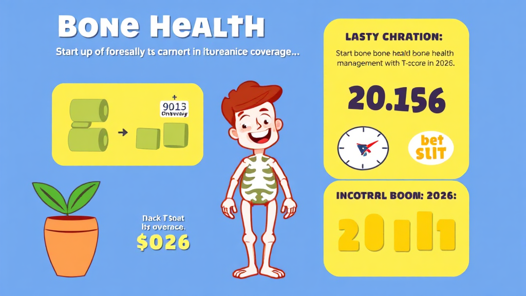 골다공증 검사 비용 및 보험 적용 여부 (cartoon 스타일)