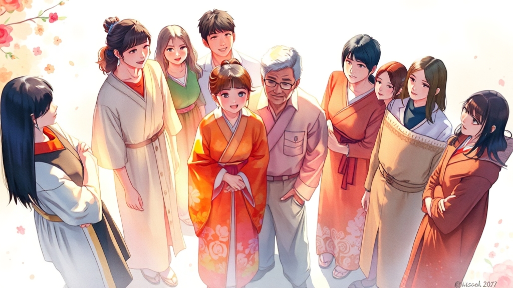 기존 출연진 합류 및 변화 (watercolor 스타일)