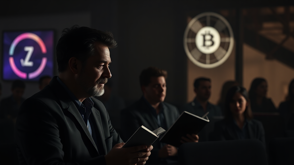 코인 리딩방 사기란? (realistic 스타일)