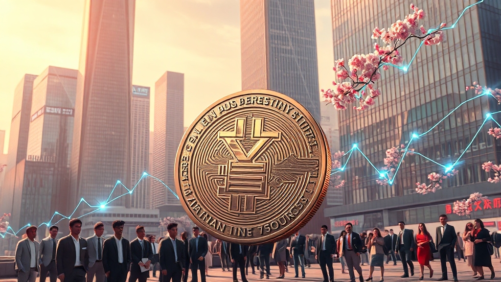 글로벌 시장 속 일본의 위치 (realistic 스타일)