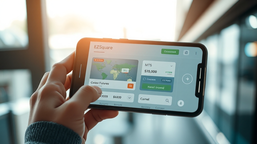 EZ스퀘어 계좌 개설 방법 (realistic 스타일)