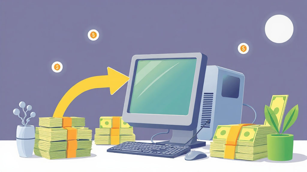 예산 설정: 나만의 PC 견적 짜기 (illustration 스타일)