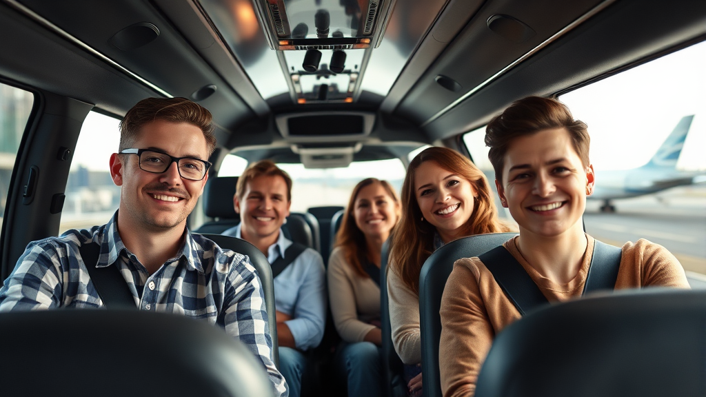 리무진 버스 이용 후기 (realistic 스타일)