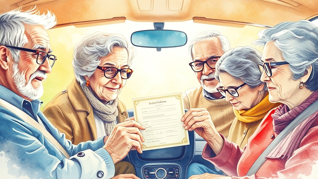 고령 운전자, 특별 안내 (watercolor 스타일)