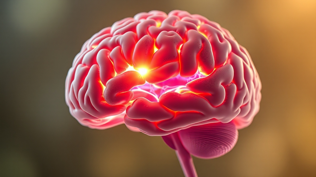 갱년기와 뇌 건강: 에스트로겐 역할 (realistic 스타일)