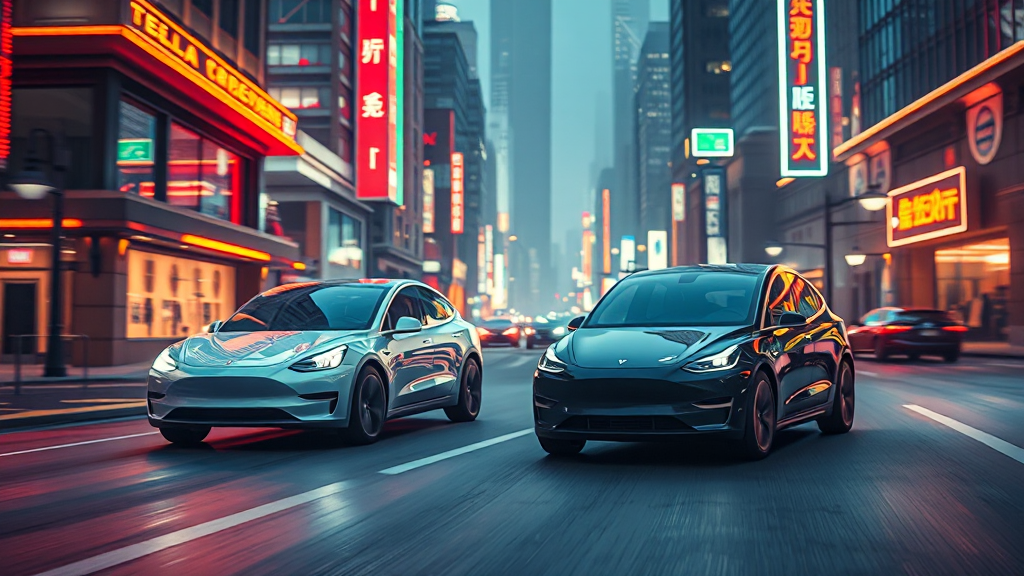 모델 3 하이랜드 vs 모델 Y 주니퍼: 무엇이 다를까? (realistic 스타일)