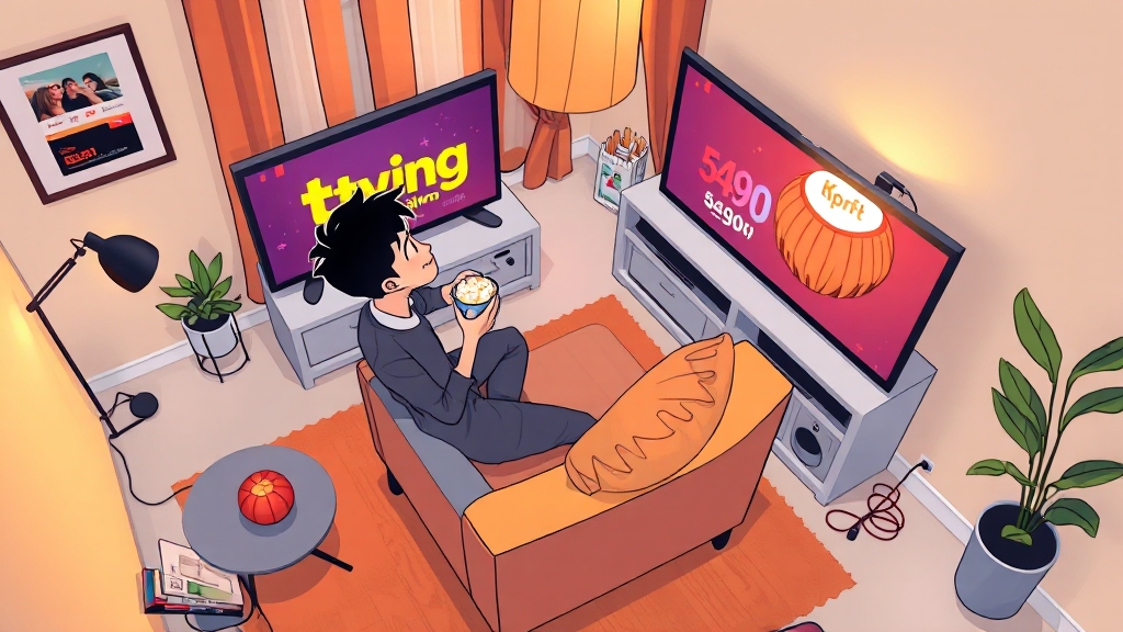 OTT와 배달앱, 환상의 조합일까? (cartoon 스타일)