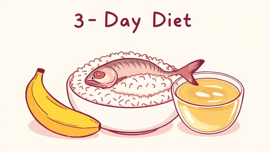 3일 전 식단 가이드 (illustration 스타일)