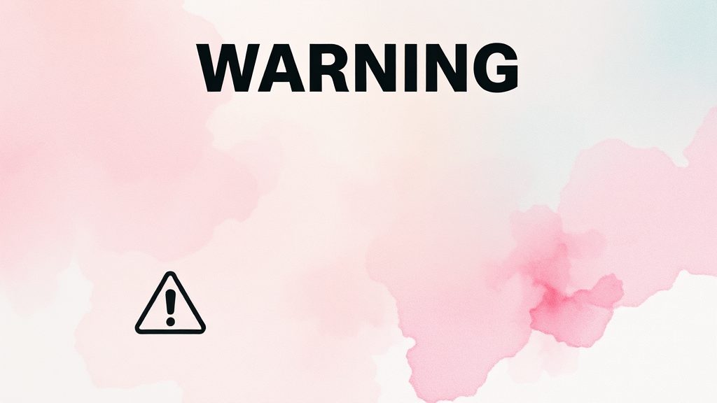 주의사항, 꼭 확인하세요! (watercolor 스타일)