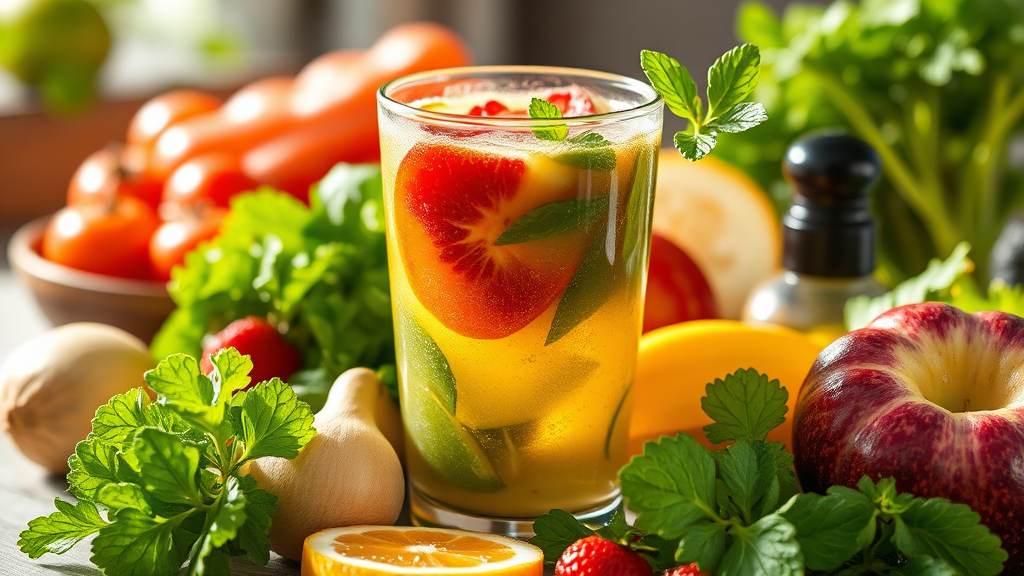 해독 주스 레시피 시각화 이미지