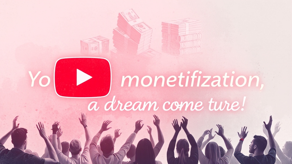 유튜브 수익 창출 조건 (watercolor 스타일)