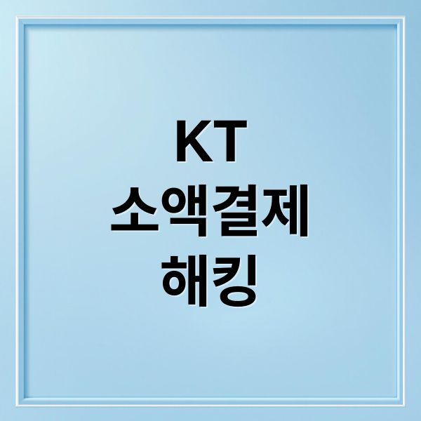 KT
소액결제
해킹 (KT 소액결제 해킹 차단)