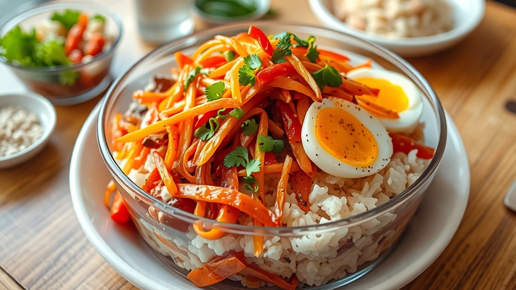 잡채 보관법 & 맛있게 즐기는 팁 (realistic 스타일)
