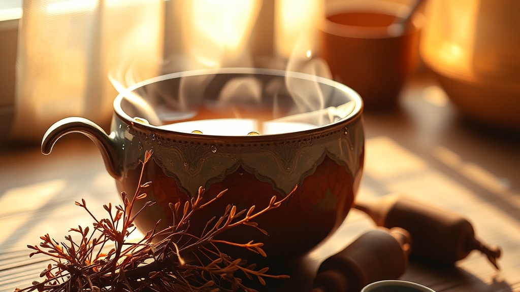 둥글레차 맛있게 끓이는 법 (realistic 스타일)