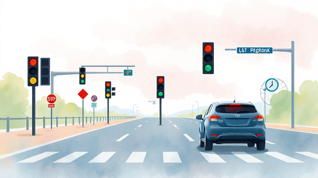 12대 중과실 사고 예방을 위한 운전 습관 (watercolor 스타일)