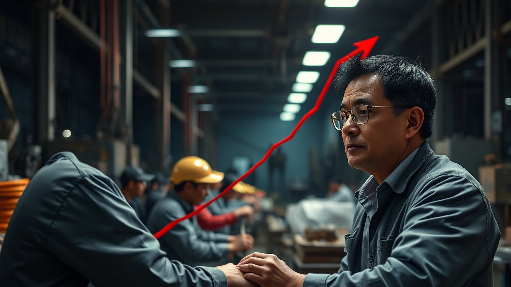 인건비 상승, 왜? (realistic 스타일)