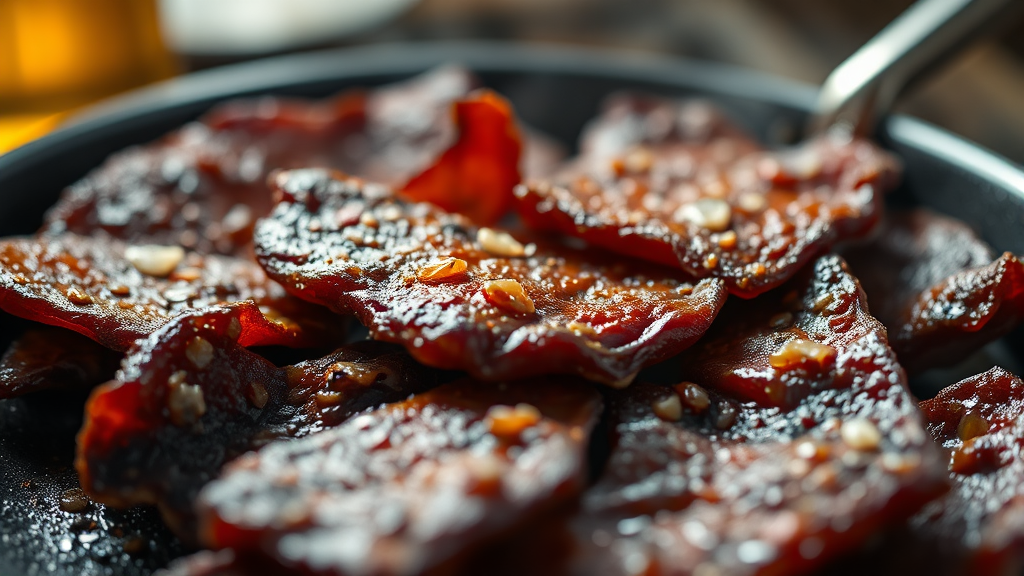 코주부 육포 맛 & 식감 (realistic 스타일)