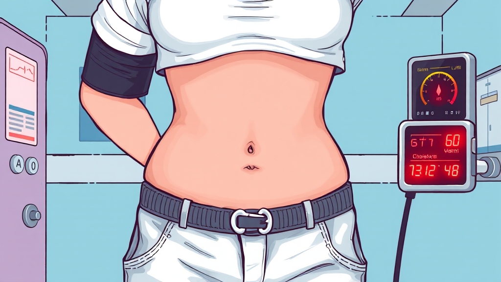 대사증후군 진단 기준 (illustration 스타일)