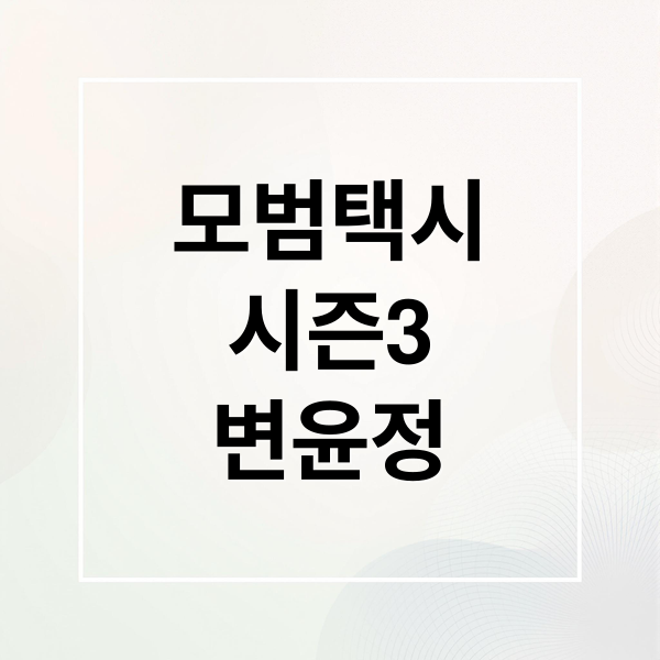 모범택시
시즌3
변윤정 (모범택시 시즌3 변윤정 프로필)